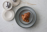 Elegant Two-Sized Serving Dish Set in gray and white glossy glaze