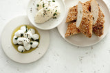 Elegant White butter and salt serving set with clear matte glaze