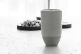 Ori - Ceramic tumbler in gray and white glossy glaze