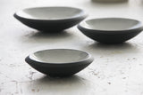 Serving set- Ceramic dishes in black and white glaze