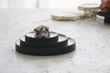 Serving platters set- Ceramic platters set in black and white glossy glaze