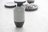 Ori - Ceramic tumbler in black and white glossy glaze