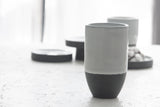 Ori - Ceramic tumbler in black and white glossy glaze