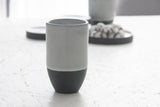 Ori - Ceramic tumbler in black and white glossy glaze