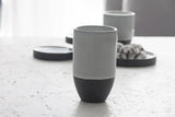 Ori - Ceramic tumbler in black and white glossy glaze