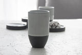 Ori - Ceramic tumbler in black and white glossy glaze