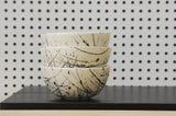 TRIO- 3 ceramic bowls in white and black lines