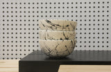 TRIO- 3 ceramic bowls in white and black lines