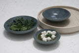 Serving set- Ceramic dishes in nordic blue-gray