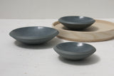 Serving set- Ceramic dishes in nordic blue-gray