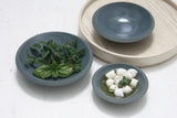 Serving set- Ceramic dishes in nordic blue-gray