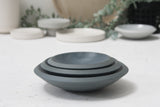 Serving set- Ceramic dishes in nordic blue-gray