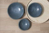 Serving set- Ceramic dishes in nordic blue-gray