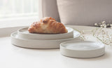 Serving platters set- Ceramic platters set in light gray