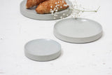 Serving platters set- Ceramic platters set in light gray