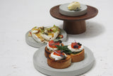 Serving platters set- Ceramic platters set in light gray