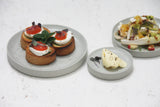 Serving platters set- Ceramic platters set in light gray