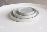 Serving platters set- Ceramic platters set in light gray