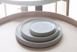 Serving platters set- Ceramic platters set in light gray