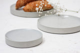 Serving platters set- Ceramic platters set in light gray