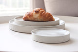 Serving platters set- Ceramic platters set in light gray