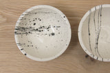 TRIO- 3 ceramic bowls in white and black lines