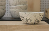 TRIO- 3 ceramic bowls in white and black lines