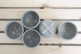 PLUS - Ceramic espresso cup in gray with clear glossy glaze