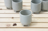 PLUS - Ceramic espresso cup in gray with clear glossy glaze