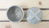 PLUS - Ceramic espresso cup in gray with clear glossy glaze