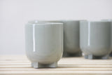 PLUS - Ceramic espresso cup in gray with clear glossy glaze