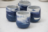 Emma- espresso cup in blue and white marble