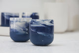 Emma- espresso cup in blue and white marble