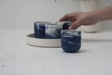 Emma- espresso cup in blue and white marble