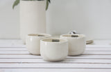 EMMA - Ceramic espresso cup in white and glossy glaze- Short