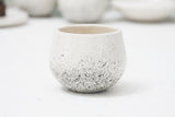 Eve - Ceramic espresso cup in white and black dots pattern