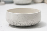 Anna- Ceramic bowl white and black dots pattern-short