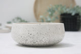 Anna- Ceramic bowl white and black dots pattern-short