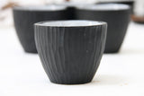 Lili - Hand-carved ceramic espresso cup with saucer