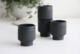 Modern ceramic espresso cup in black