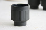 Modern ceramic espresso cup in black