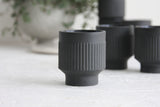 Modern ceramic espresso cup in black