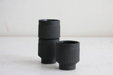 Modern ceramic espresso cup in black