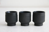 Modern ceramic espresso cup in black