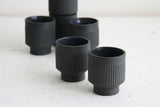 Modern ceramic espresso cup in black