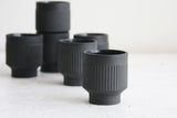 Modern ceramic espresso cup in black