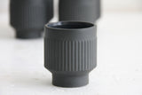 Modern ceramic espresso cup in black