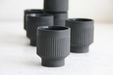 Modern ceramic espresso cup in black