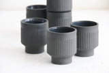 Modern ceramic espresso cup in black