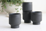 Modern ceramic espresso cup in black